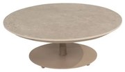 4 Seasons Outdoor Boaz loungetafel latte met blad Ø 80 cm (H 30 cm) SALE Loungetafel beige weerbestendig