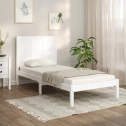 vidaXL Bedframe massief grenenhout wit 90x190 cm 3FT Single