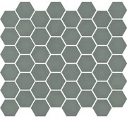 The Mosaic Factory Valencia hexagon glasmozaïek tegels 28x33 mat khaki