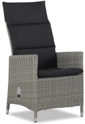 Verstelbare Tuinstoel Wicker Grijs-antraciet Garden Collections Madera