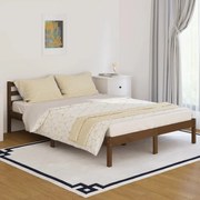 vidaXL Bedframe massief grenenhout honingbruin 140x200 cm