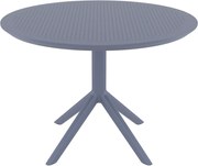 Siesta  Ronde Tuintafel - Sky - Ø105 cm - Kunststof - Donkergrijs - Siesta