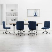 vidaXL Eetkamerstoelen 6 st stof blauw