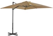 vidaXL Zweefparasol met aluminium paal 250x250 cm taupe