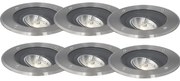 Set van 6 Moderne buiten grondspots staal AR70 verstelbaar IP65 - Delux Modern GU10 IP65 Buitenverlichting