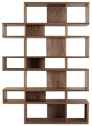 TemaHome London Hoge Boekenkast Walnoot - Walnoot - 156x34x220cm.