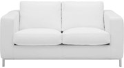 Goossens Excellent Bank Massimo wit, leer, 3-zits, urban industrieel