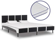 vidaXL Bed met traagschuim matras kunstleer 160x200 cm