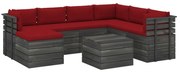 vidaXL 8-delige Loungeset pallet met kussens massief grenenhout