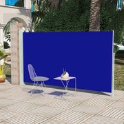 vidaXL Tuinscherm uittrekbaar 160x300 cm blauw