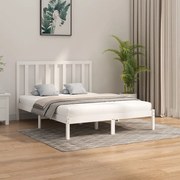 vidaXL Bedframe massief hout wit 140x200 cm