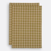 Set van 2 geruite theedoeken in gewassen katoen, Hortense