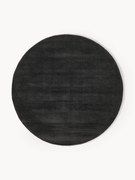 Rond handgeweven viscose vloerkleed Jane