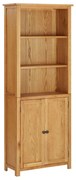 vidaXL Boekenkast met 2 deuren 70x30x180 cm massief eikenhout