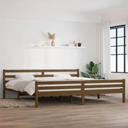 vidaXL Bedframe massief hout honingbruin 180x200 cm 6FT Super King