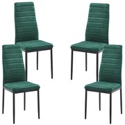 Set 4 Lauter Fluwelen Stoelen