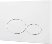 Saqu Oval bedieningspaneel mat wit voor Geberit Sigma reservoir 12cm (UP320)