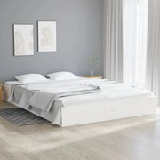 vidaXL Bedframe massief hout wit 120x200 cm