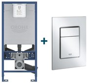 GROHE Rapid SLX inbouwreservoir met frame inclusief GROHE Skate cosmopolitan bedieningsplaat Chroom sw107663/sw336186