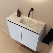 Mondiaz Ture DLux toiletmeubel 60cm clay met wastafel ostra rechts zonder kraangat