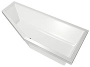 Xenz Society Hoekbad - 170x75x48 - afvoer Midden - Rechts - Compact - acryl - wit 6926-01
