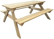 vidaXL Picknicktafel 150x135x71,5 cm hout