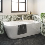 Sanigoods Masala hoekbad links 170x80cm wit glans