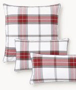 Geruit perkal katoenen kussensloop Scarlet