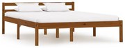 vidaXL Bedframe massief grenenhout honingbruin 120x200 cm