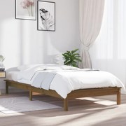 vidaXL Bedframe massief grenenhout honingbruin 90x200 cm