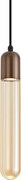Art Deco hanglamp donker brons met ribbel glas IP44 - Walcott