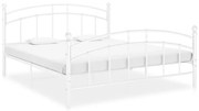 vidaXL Bedframe metaal wit 160x200 cm