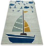 Tapijt PETIT SAIL Boot , ZEILBOOT groen