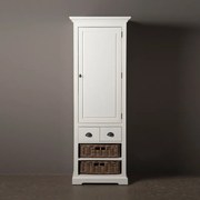 Tower Living Smalle Kast Met Manden Landelijk Napoli - 70x45x190cm.