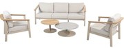 Olivia stoel bank loungeset 5 delig latte aluminium Taste 4SO