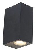 Set van 3 smart wandlampen zwart 2-lichts IP44 incl. Zigbee GU10 - Baleno