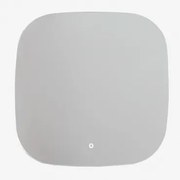 Vierkant Wandspiegel 75x75 Cm Voor Badkamer Met Led-licht En Anti-condens Riben Zilver - Sklum