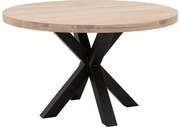 Goossens Eettafel Blade, Strak blad rond 130 x 130 cm 6 cm dik