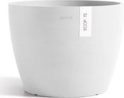 Ecopots bloempot Stockholm 40 - Rond - Pure White -Ø40 x H30 cm