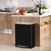 EKO Pedaalemmer E-Cube 28 L+18 L matzwart