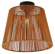 Japandi buiten plafondlamp met oranje touw IP54 - JaylaJapandi E27 IP54 Buitenverlichting rond