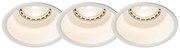 Set van 3 moderne inbouwspots wit - Dept