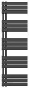 Belrad Handdoekradiator - links - aansluiting/comb - 1600X500mm- Zwart BUCZ1600500