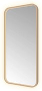 Hotbath &More Soft Square rechthoekige spiegel 50x100cm geborsteld koper PVD