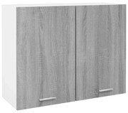 vidaXL Wandkast hangend 80x31x60 cm bewerkt hout grijs sonoma eiken