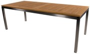 Lesli Living  Tuintafel - Marmaris - Teak/RVS - 220x90 cm - Lesli Living