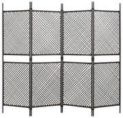 vidaXL Schuttingpaneel 2,4x2 m poly rattan bruin