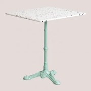 Vierkante Barkruktafel 60x60 Cm In Volutto Terrazzo Groen Paradijs Eiland - Sklum