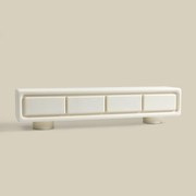Wit Tv-meubel Organisch Betonlook 200 Cm - 200x40x45cm.