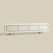 Wit Tv-meubel Organisch Betonlook 200 Cm - 200x40x45cm.